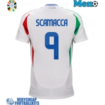 Italy Gianluca Scamacca #9 Replica Away Shirt Euro 2024 Short Sleeve